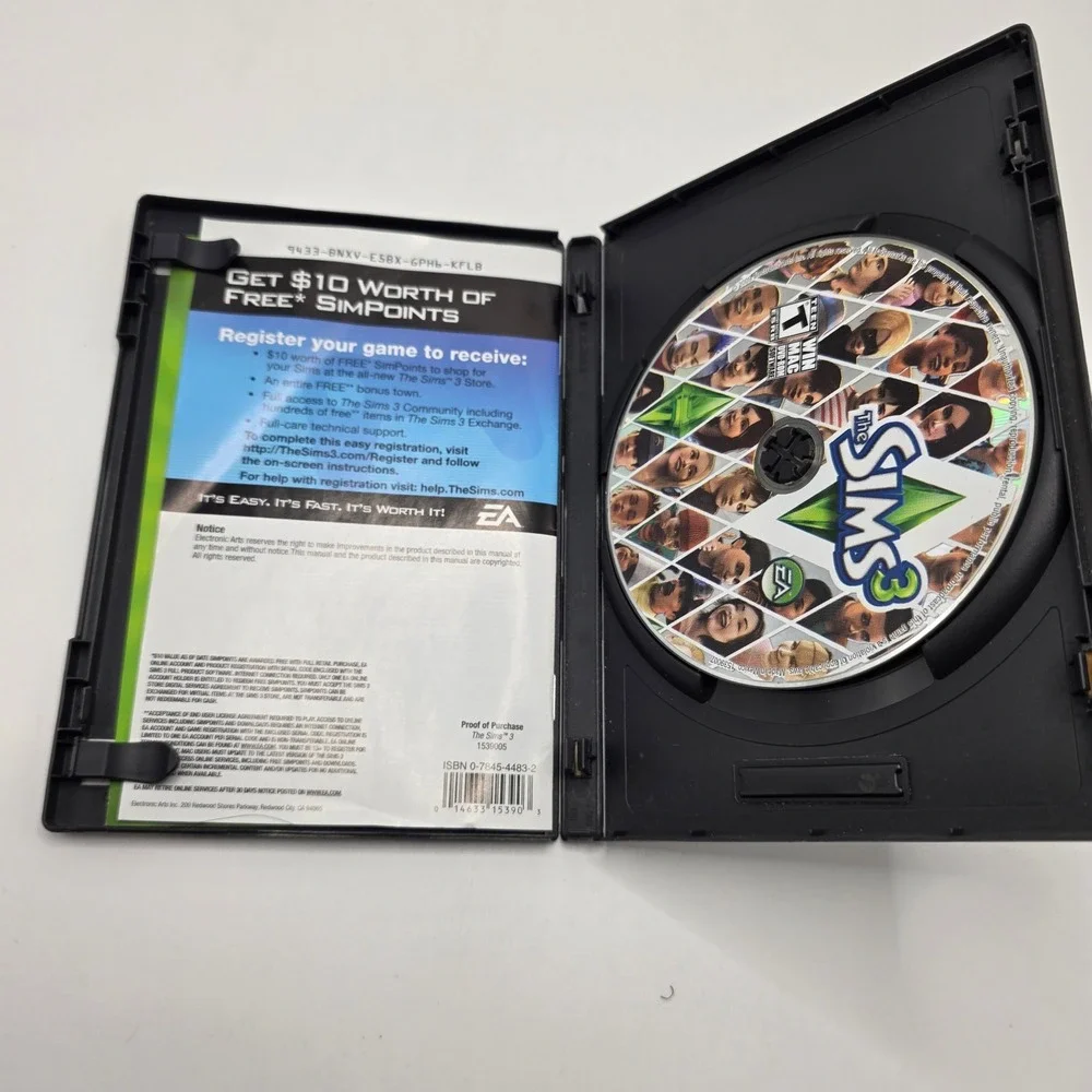 EA Games The Sims 3 PC Mac Green Life Simulation Y2K Retro Base Game‎ DVD-ROM